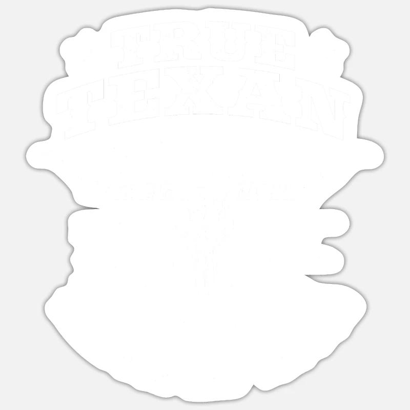 Echter Texaner - Sticker Größe S (10 x 10 cm) - Mattweiß