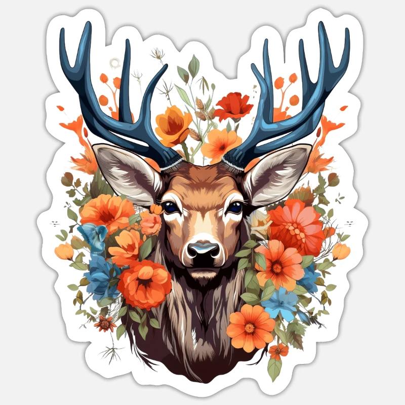 Ersatz Dirndl Hirschgeweih Hirsch Sticker Größe S (10 x 10 cm)