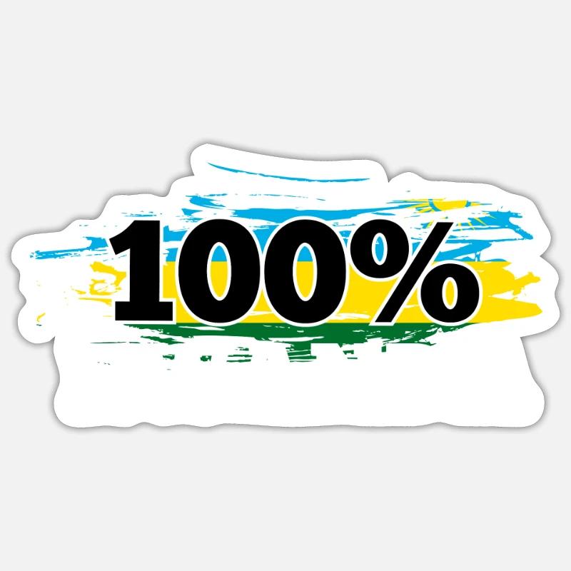 Rwanda - Sticker Größe S (10 x 10 cm) - Mattweiß