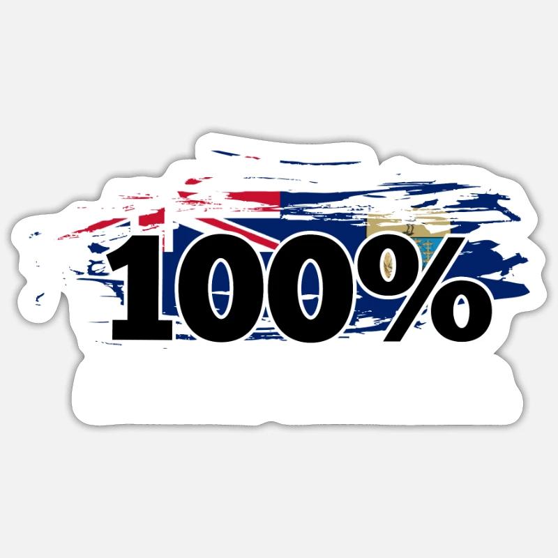 Saint Helena - Sticker size S (10 x 10 cm) - white matte