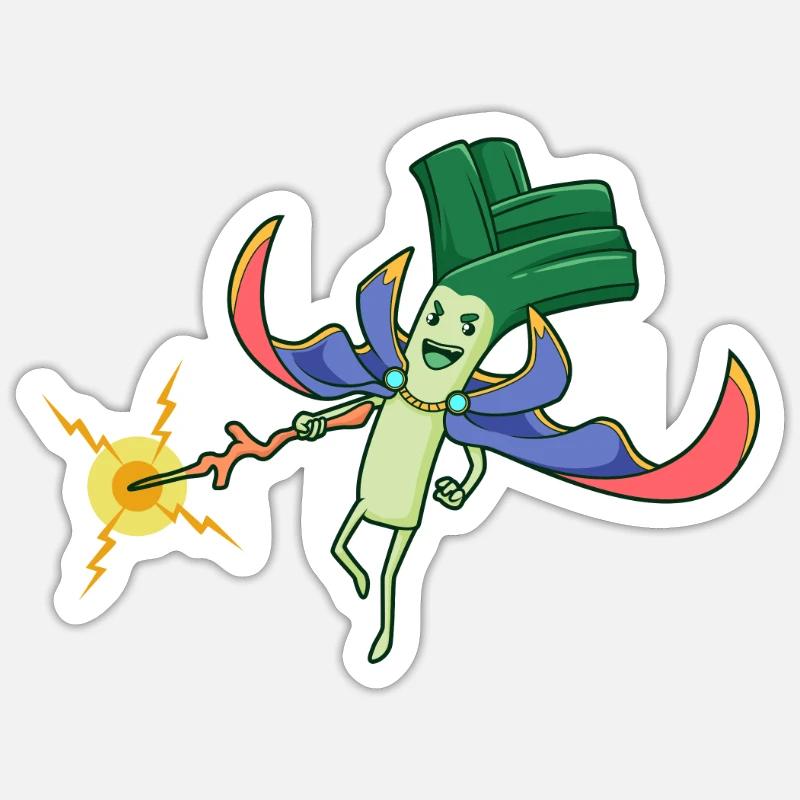 Wizard Leek Sticker size S (10 x 10 cm)