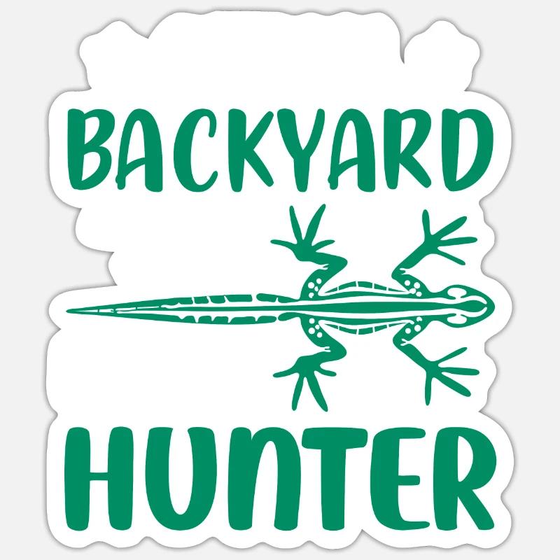 Offical Backyard Lizard Hunter Reptile Lizard Love - Sticker Größe S (10 x 10 cm) - Mattweiß