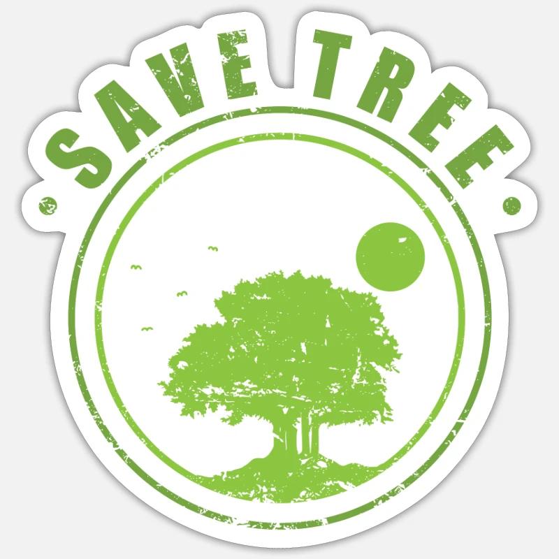 Save Tree Nature Forests Leaves Environment Sticker size S (10 x 10 cm)