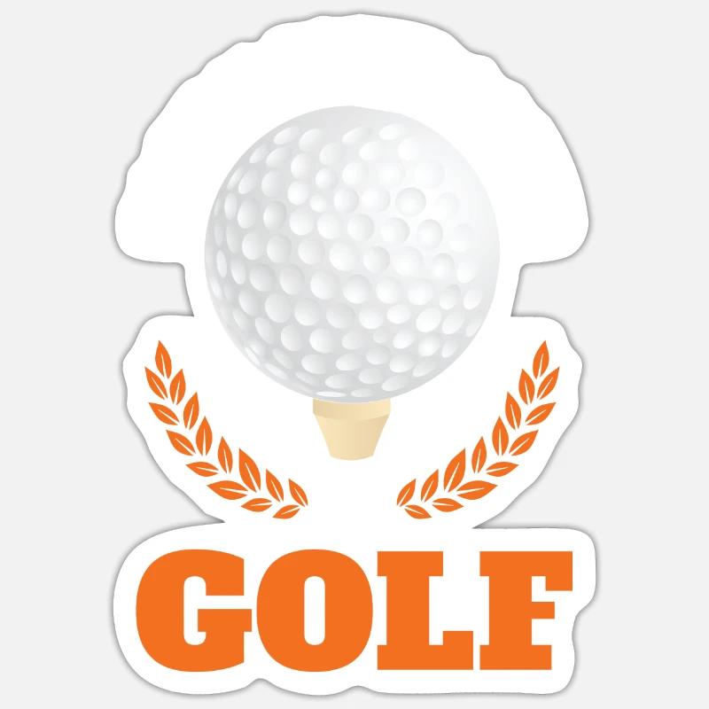 Easily Distracted By Golf - Sticker size S (10 x 10 cm) - white matte