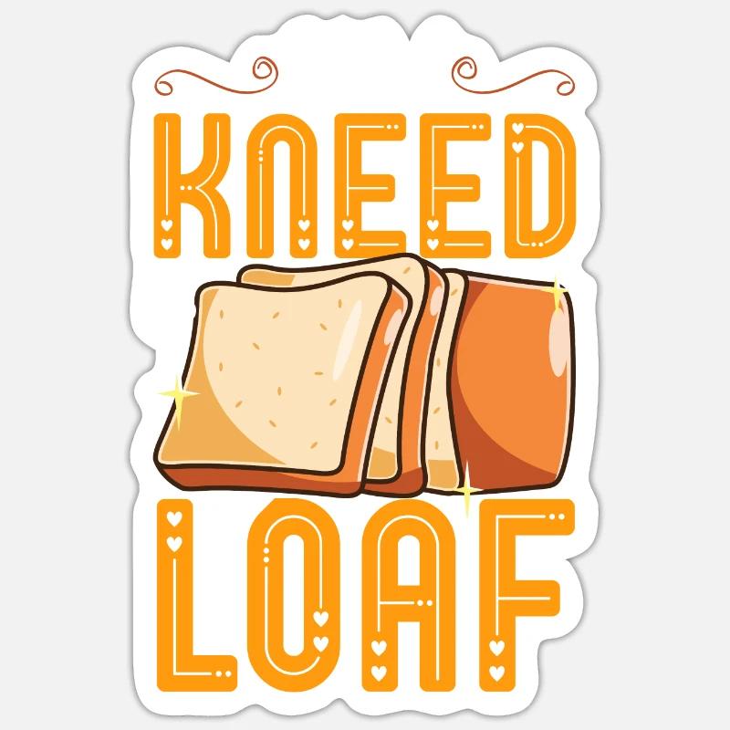 Funny bread baking baker - Sticker size S (10 x 10 cm) - white matte