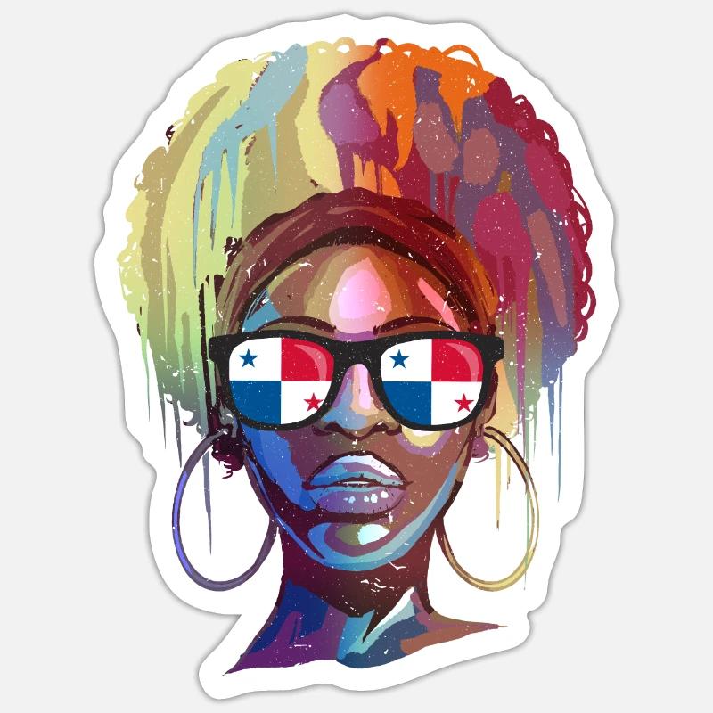 Panama - Sticker taille S (10 x 10 cm) - blanc mat