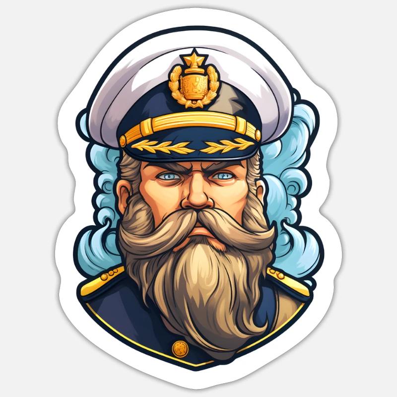 Matrose Alter Mann Sticker Größe S (10 x 10 cm)