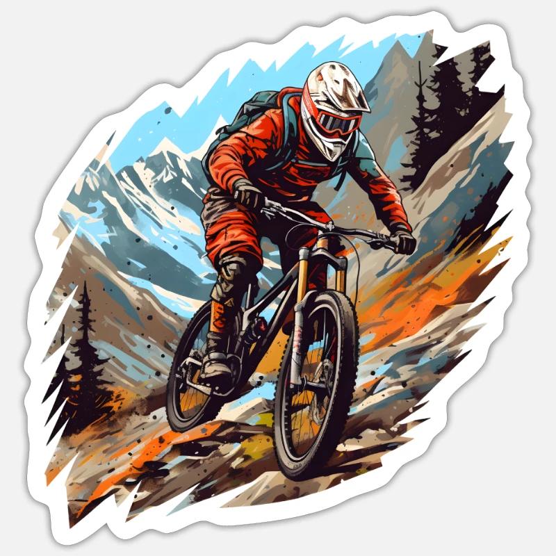 VTT - Sticker taille S (10 x 10 cm) - blanc mat
