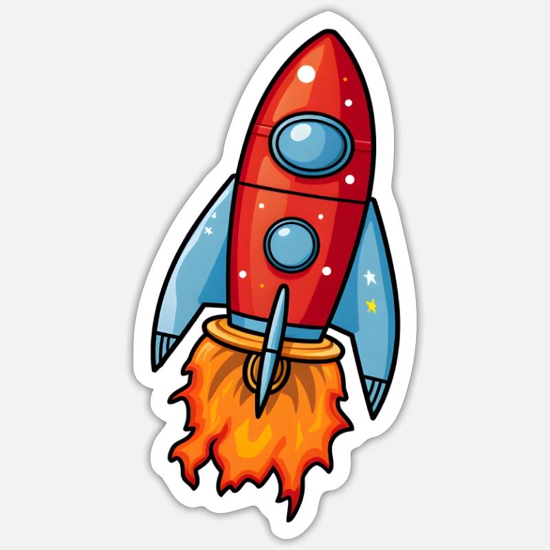 Rocket Sticker size S (10 x 10 cm)