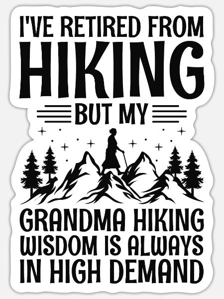 Wandern Rentner Rentner Rentner Wanderer Tre - Sticker Größe S (10 x 10 cm) - Mattweiß