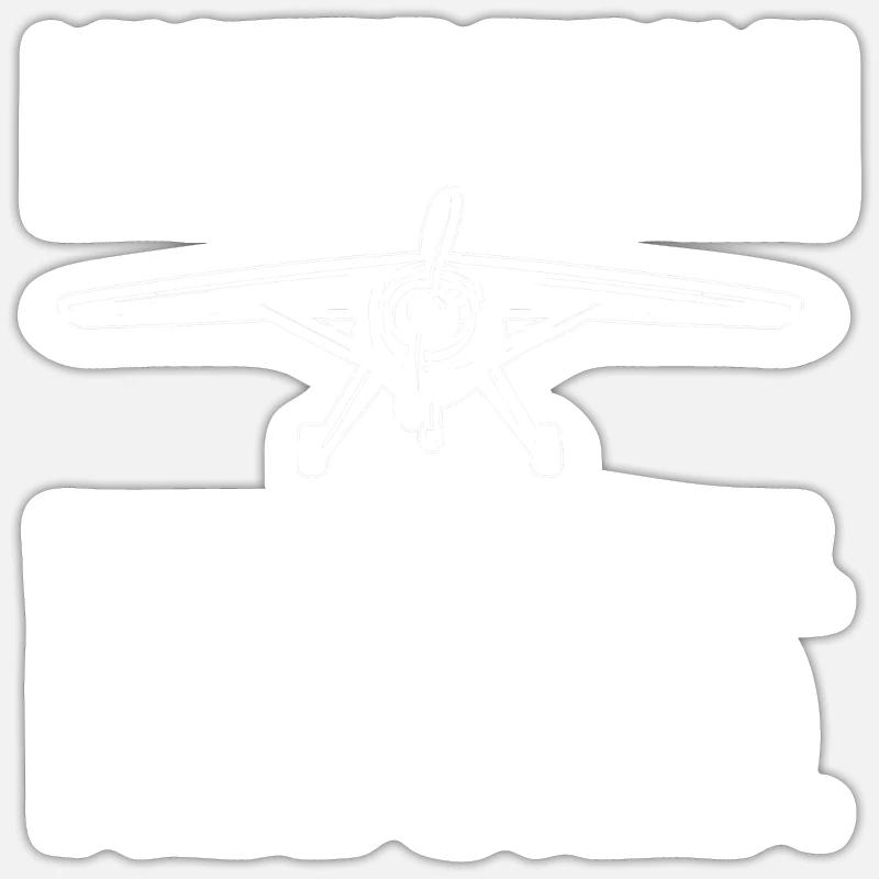 Modèle d’avion télécommandé - Sticker taille S (10 x 10 cm) - blanc mat
