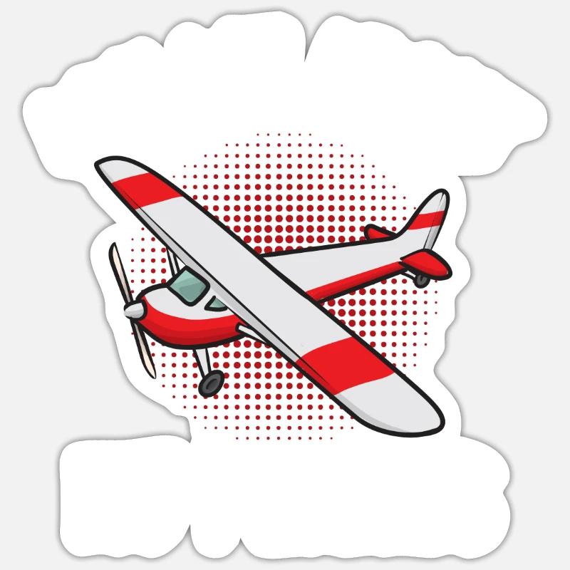 Remote Controlled Airplane Model Airplane - Sticker size S (10 x 10 cm) - white matte
