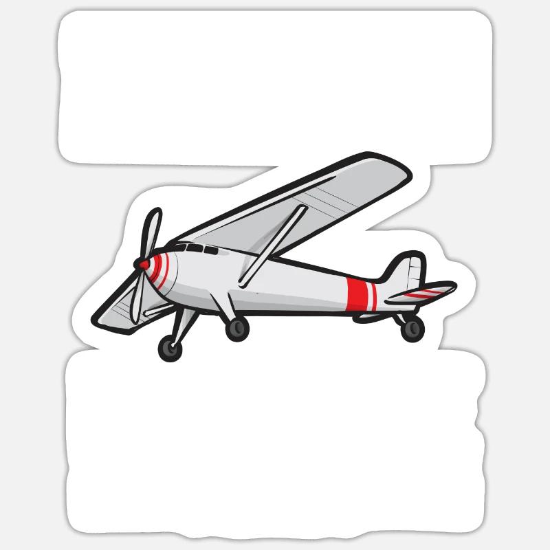 Ferngesteuertes Flugzeug Modellflugzeug - Sticker Größe S (10 x 10 cm) - Mattweiß