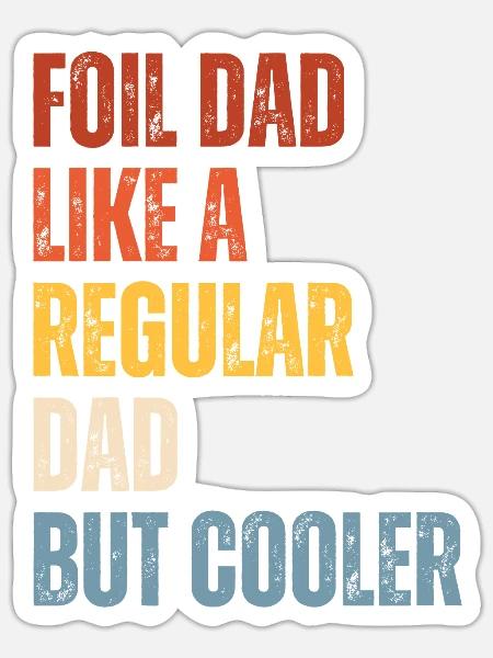 Foil Dad Wing Foil Wingsurfing Foil Wing - Sticker Größe S (10 x 10 cm) - Mattweiß