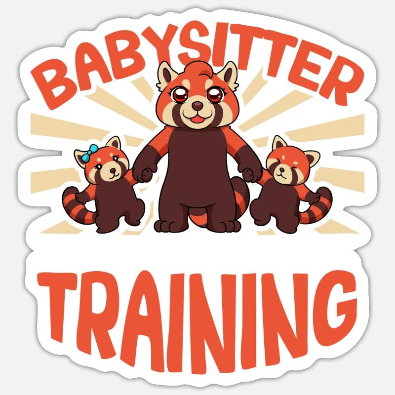 Babysitter in training - Babysitter - Sticker Größe S (10 x 10 cm) - Mattweiß