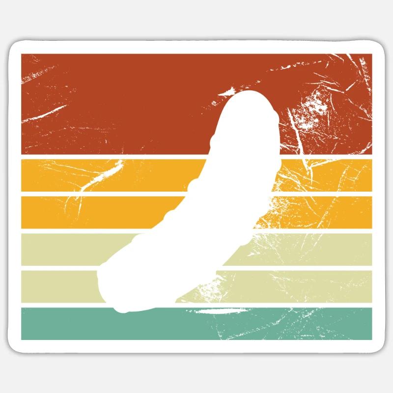 Cornichon au concombre Retro Kukumer Sour Cucumber Sticker taille S (10 x 10 cm)