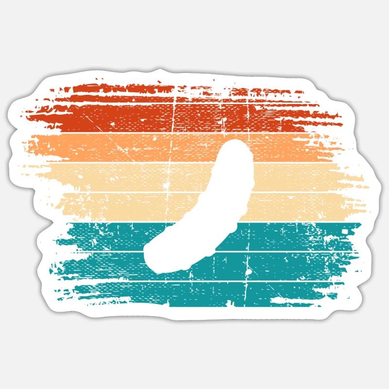 Cornichon au concombre Kukumer Retro Sour Cucumber Sticker taille S (10 x 10 cm)