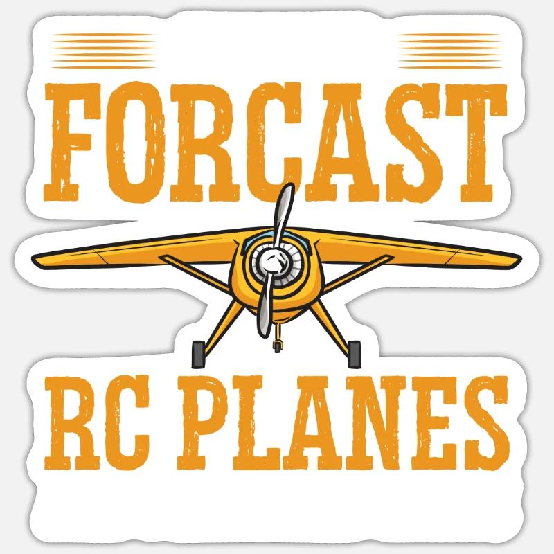 Modèle d’avion télécommandé - Sticker taille S (10 x 10 cm) - blanc mat