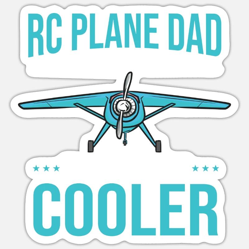 Remote Controlled Airplane Model Airplane - Sticker size S (10 x 10 cm) - white matte
