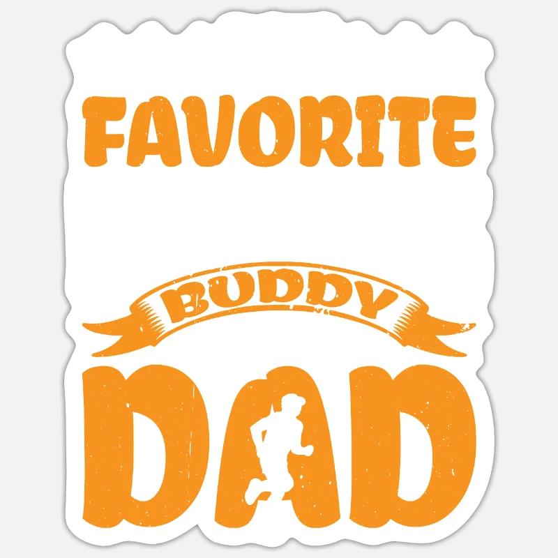 Mon copain de course préféré m’appelle papa 3 Sticker taille S (10 x 10 cm)