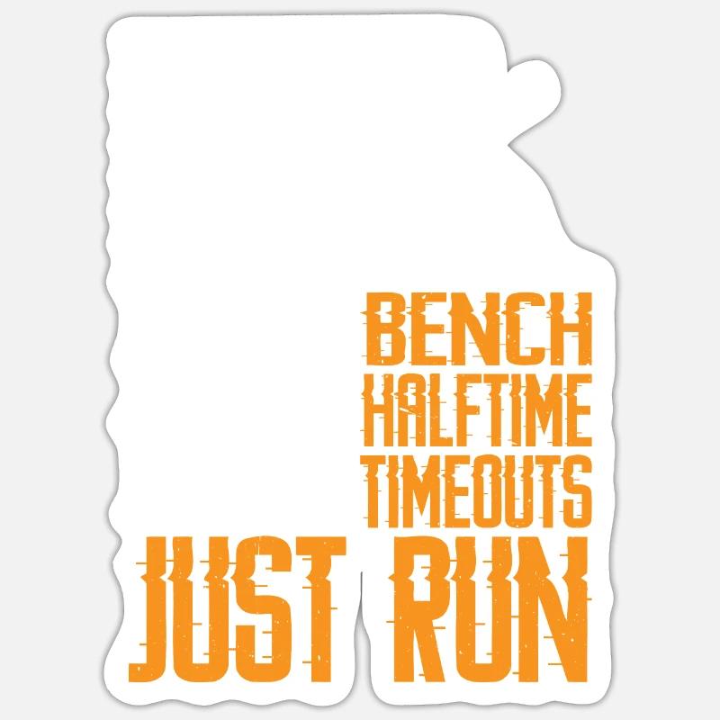 Pas de banc, pas de mi-temps, pas de temps mort, juste 3 points d’arrêt Sticker taille S (10 x 10 cm)