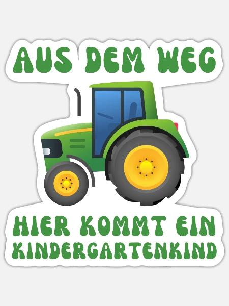 Aus dem Weg hier kommt ein Kindergartenkind - Sticker Größe S (10 x 10 cm) - Mattweiß
