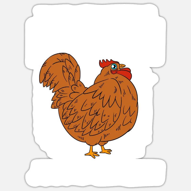 You Don't Always Need A Plan Just A Chicken Sticker Größe S (10 x 10 cm)