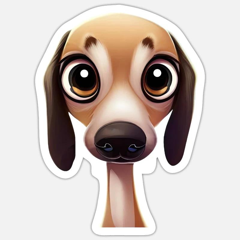 Pose gracieuse de lévrier Sticker taille S (10 x 10 cm)