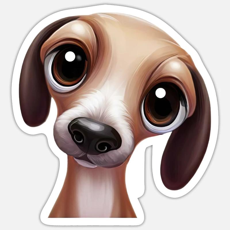 Greyhound Racing Artwork Sticker size S (10 x 10 cm)