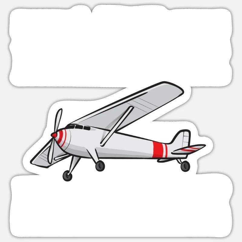 Modèle d’avion télécommandé - Sticker taille S (10 x 10 cm) - blanc mat