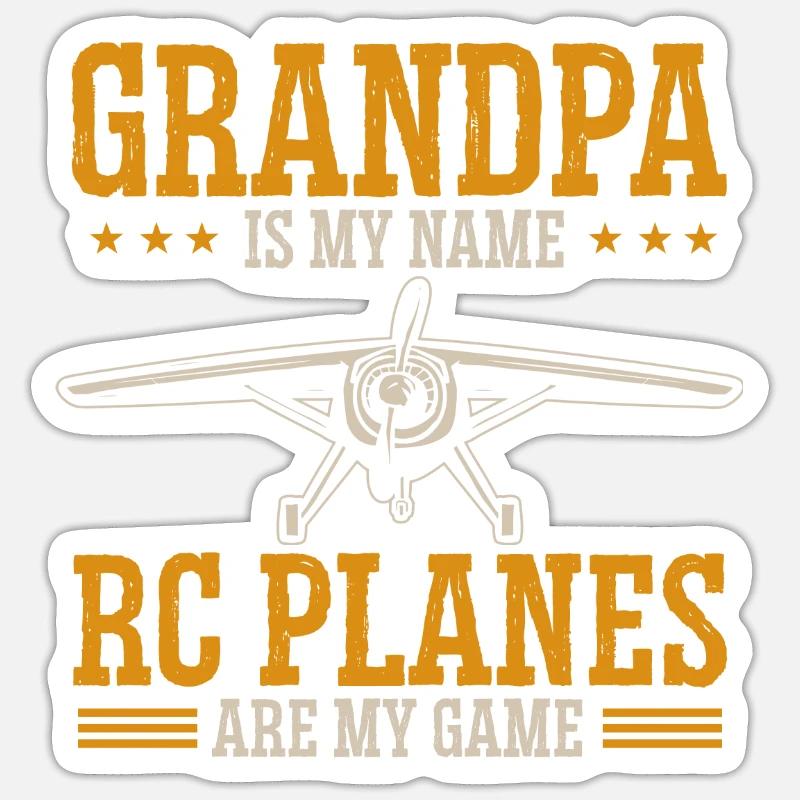 Modèle d’avion télécommandé - Sticker taille S (10 x 10 cm) - blanc mat