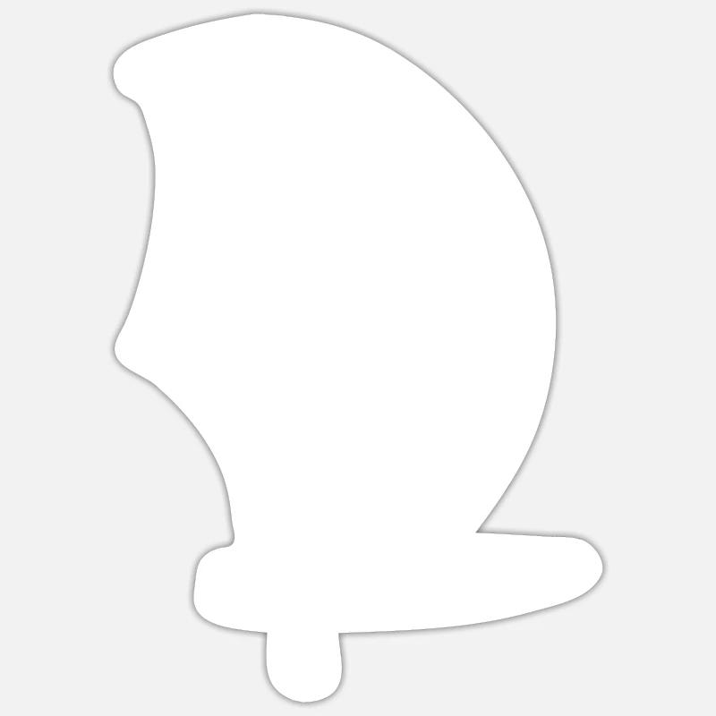 Wing Surf Wing Foil - Sticker taille S (10 x 10 cm) - blanc mat