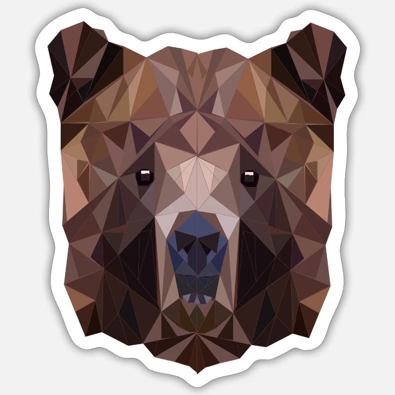 Polygon Bär-Coolste Bär Sticker Größe S (10 x 10 cm)