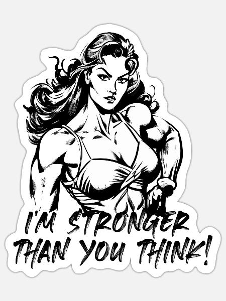 Stronger as you - Sticker Größe S (10 x 10 cm) - Mattweiß