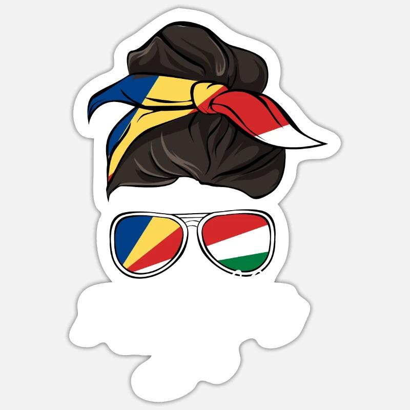 Seychelles - Sticker taille S (10 x 10 cm) - blanc mat
