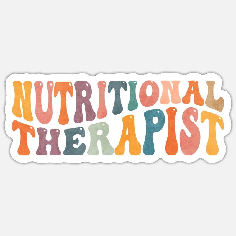 Groovy Nutritional Therapist Therapy - Sticker size S (10 x 10 cm) - white matte