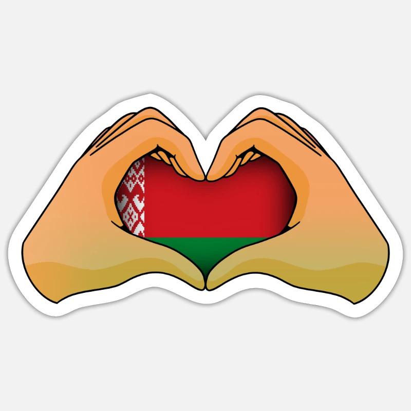 Belarus - Sticker size S (10 x 10 cm) - white matte