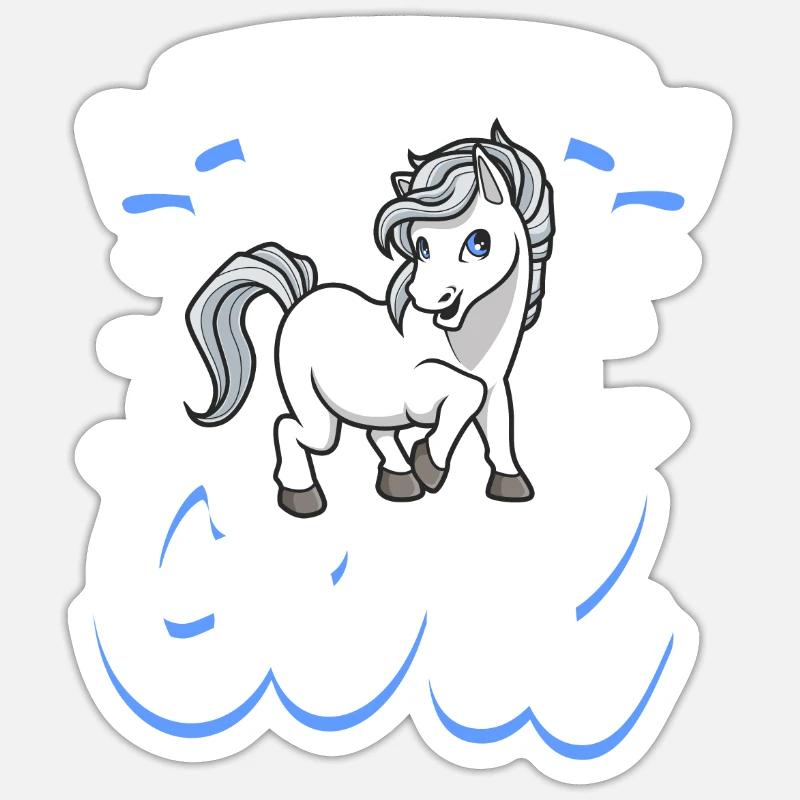 Fille arabe - Sticker taille S (10 x 10 cm) - blanc mat