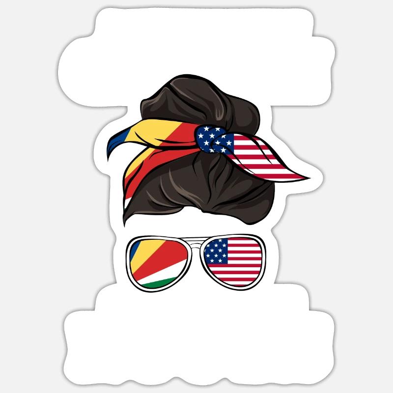 Seychelles - Sticker taille S (10 x 10 cm) - blanc mat