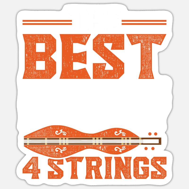 Dulcimer Dulcimore Doucemore 4 cordes Sticker taille S (10 x 10 cm)