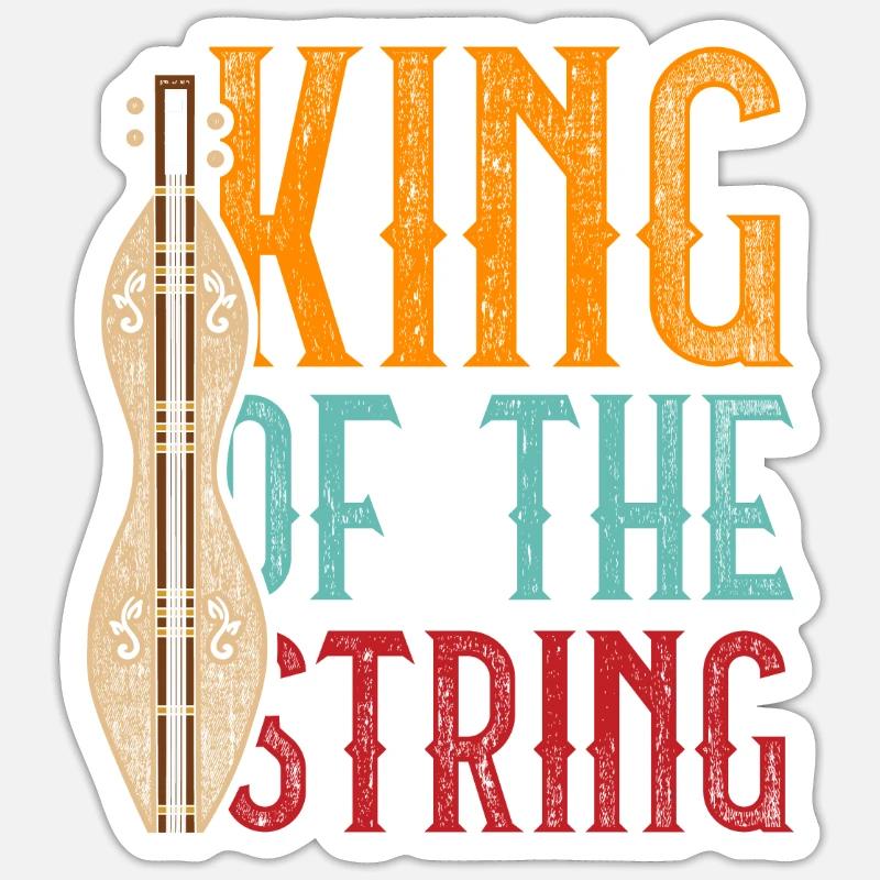 Dulcimer Dulcimore Doucemore King Of The String Sticker Größe S (10 x 10 cm)