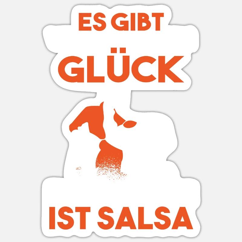Salsa Tanz Tänzer - Sticker Größe S (10 x 10 cm) - Mattweiß