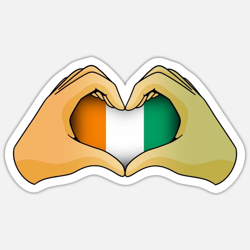 Ivory Coast - Sticker size S (10 x 10 cm) - white matte