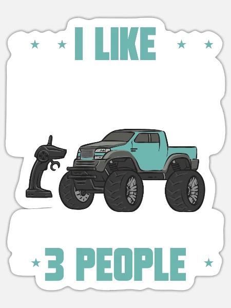 RC Car Ferngesteuertes Auto - Sticker Größe S (10 x 10 cm) - Mattweiß