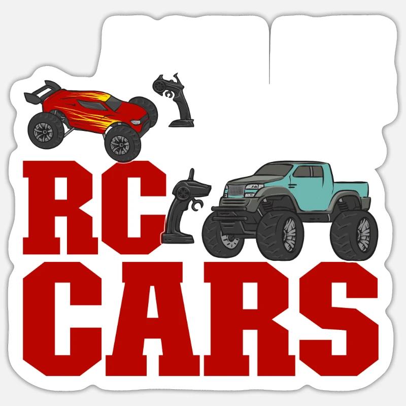 Voiture télécommandée RC Car - Sticker taille S (10 x 10 cm) - blanc mat