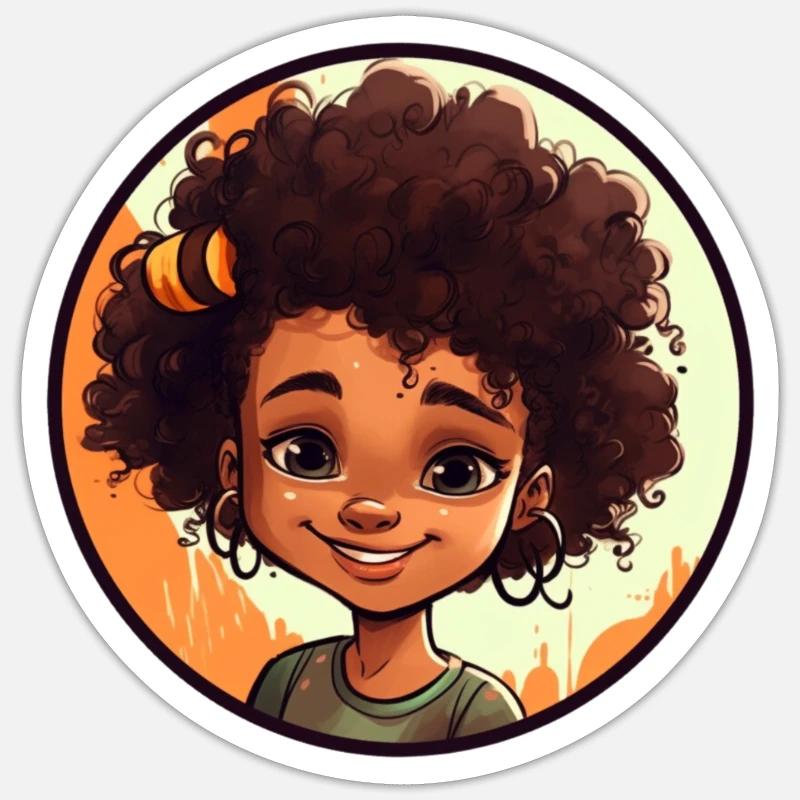 Lebendige Comic-Charakter Illustration Sticker Größe S (10 x 10 cm)