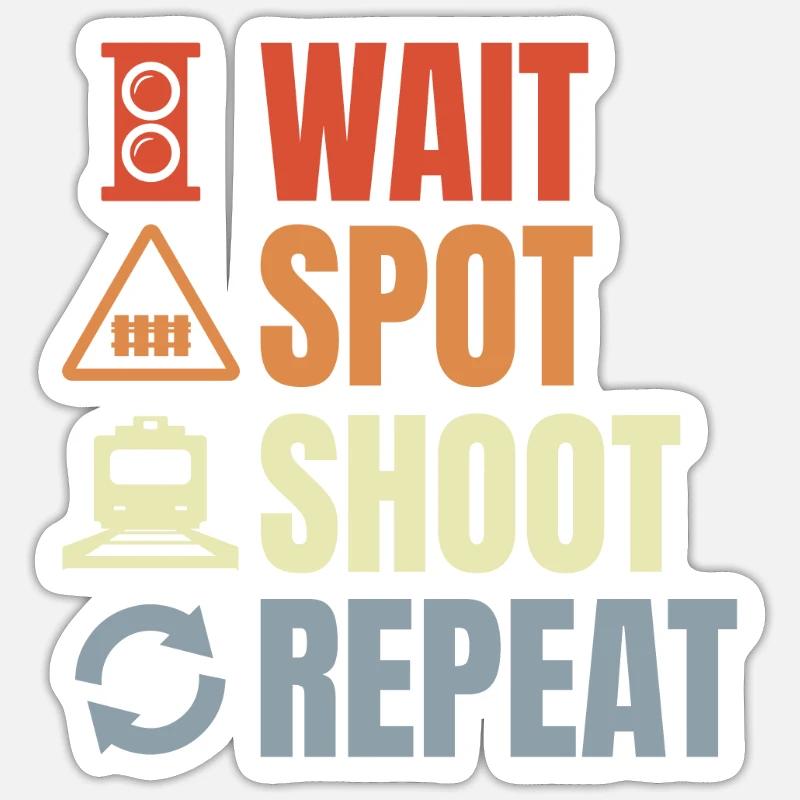 Eisenbahner Routine - Sticker Größe S (10 x 10 cm) - Mattweiß