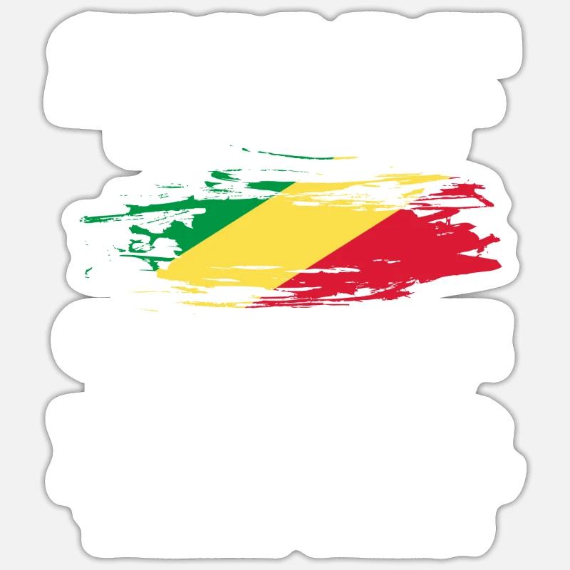 Kongo - Sticker Größe S (10 x 10 cm) - Mattweiß