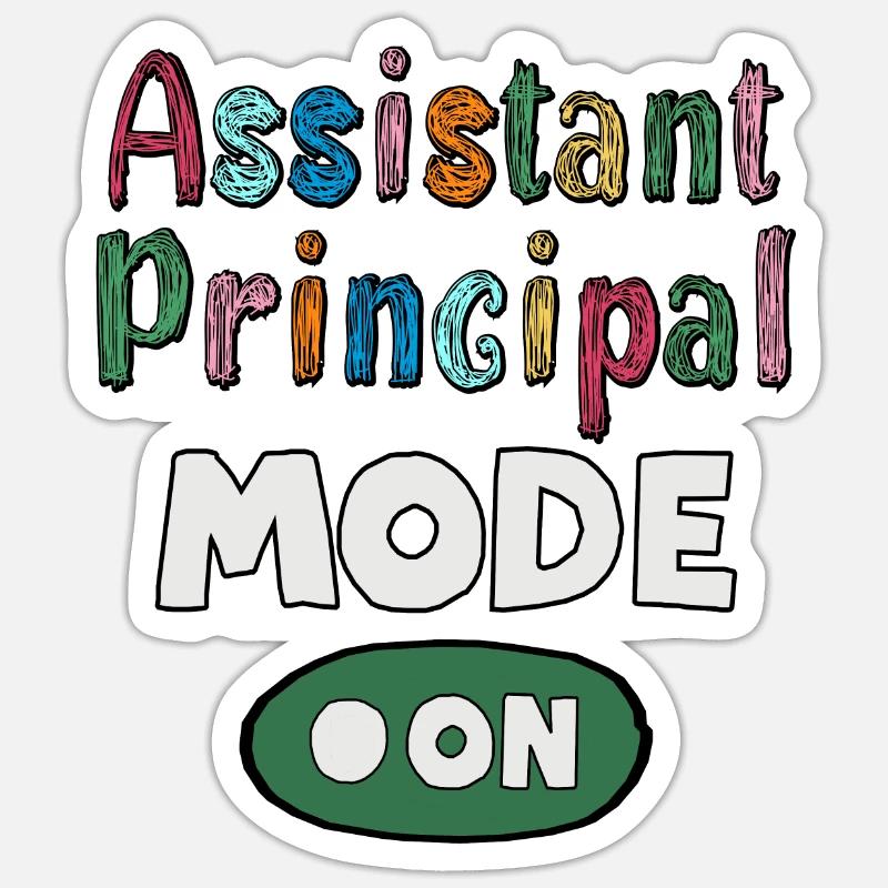Assistant Principal-Modus eingeschaltet - Sticker Größe S (10 x 10 cm) - Mattweiß