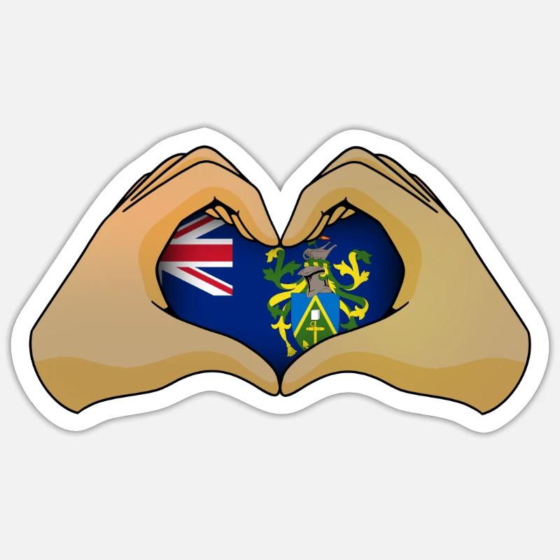 Pitcairn (Îles) - Sticker taille S (10 x 10 cm) - blanc mat